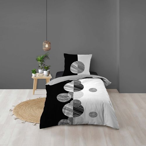 Pack Housse De Couette Enfant 140 X 200 Cm Stormi + Drap Housse 90 X 190 Noir
