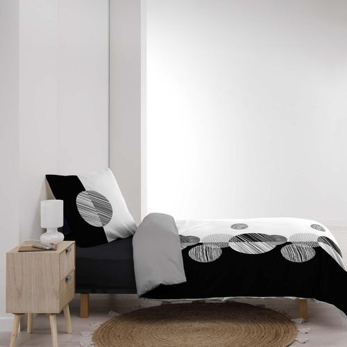 Pack Housse De Couette Enfant 140 X 200 Cm Stormi + Drap Housse 90 X 190 Noir