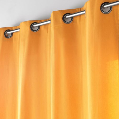 Lot De 2 Rideaux Petite Hauteur 135 X 180 Cm – Twily Jaune – Polycoton