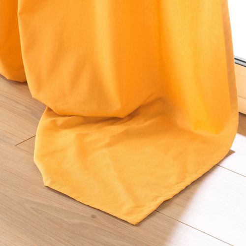 Lot De 2 Rideaux Petite Hauteur 135 X 180 Cm – Twily Jaune – Polycoton