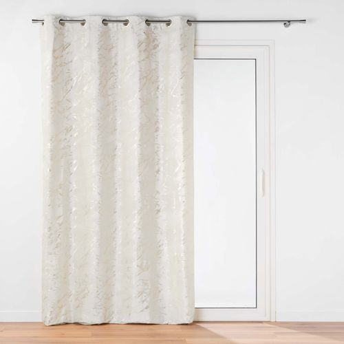 Lot De 2 Rideaux à Oeillets 140 X 260 Cm Velours Imprimé Métallisé Marius