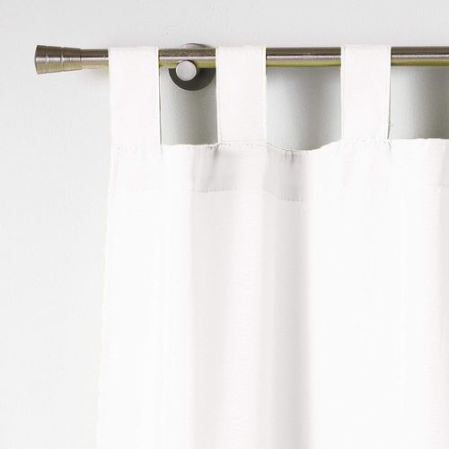 Rideau Uni à Passants 140 X 260 Cm Polyester Essentiel Blanc