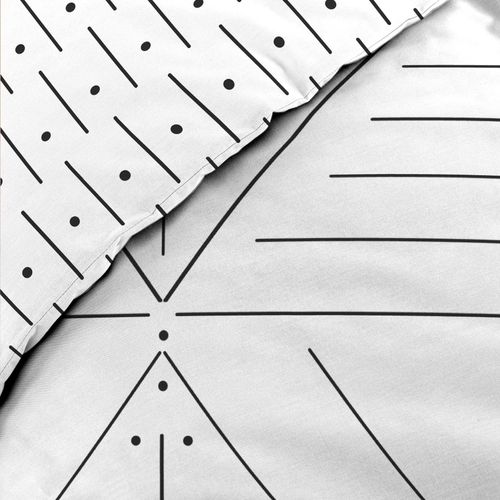 Pack 4 Pièces Housse De Couette 260 X 240 Cm Etna + 2 Taies + Drap Housse 160 Noir