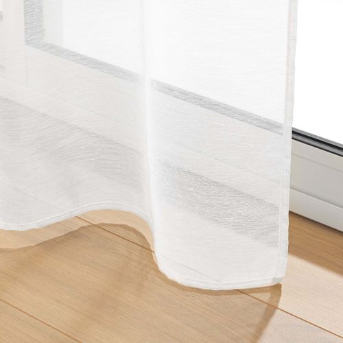 Voilage Grande Largeur 300 X 240 Cm Voile Sablé Lissea Blanc