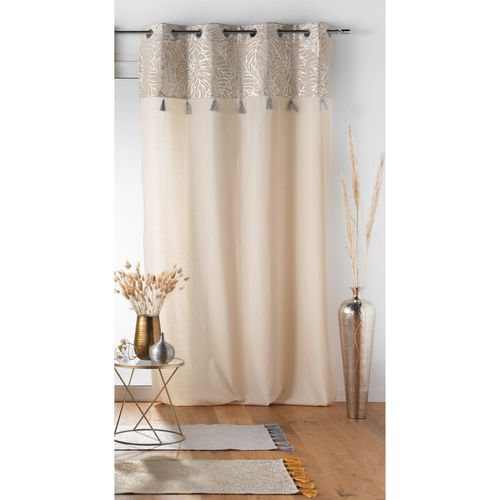 Lot De 2 Rideaux à Oeillets 140 X 240 Cm En Polycoton - Modèle Solea Argent