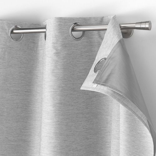 Lot De 4 Rideaux à Oeillets Avec Doublure Amovible (140 X 260 Cm) Coverline Gris, Thermiques et 100%