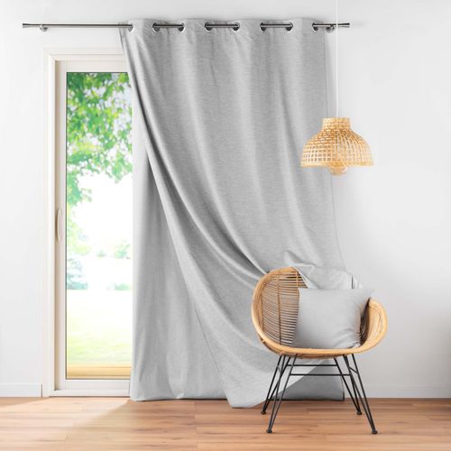 Lot De 4 Rideaux à Oeillets Avec Doublure Amovible (140 X 260 Cm) Coverline Gris, Thermiques et 100%