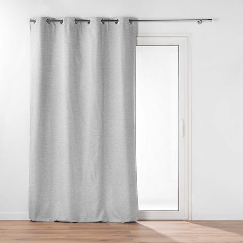 Lot De 4 Rideaux à Oeillets Avec Doublure Amovible (140 X 260 Cm) Coverline Gris, Thermiques et 100%