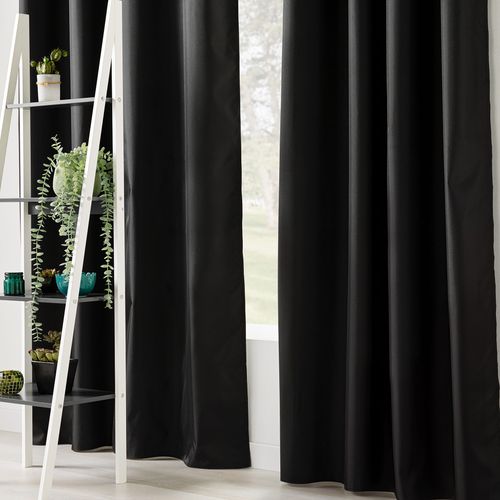 Rideau à Oeillets Isolant Thermique Icemount Noir 140 X 260 Cm - Dos En Polyuréthane