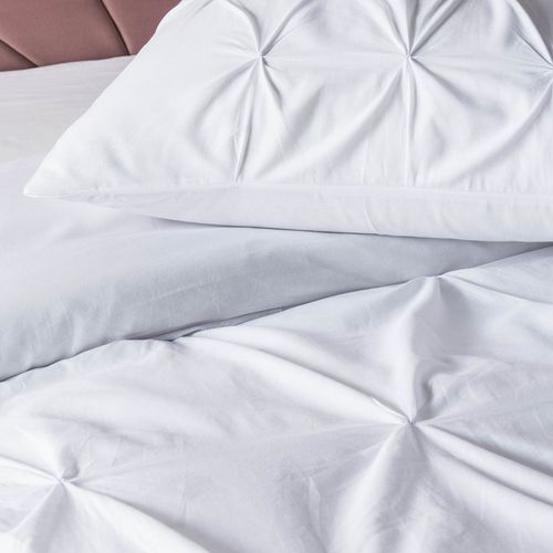 Élégance Plissée - Ensemble Housse De Couette Héloïse 240 X 220 Cm En Coton 57 Fils