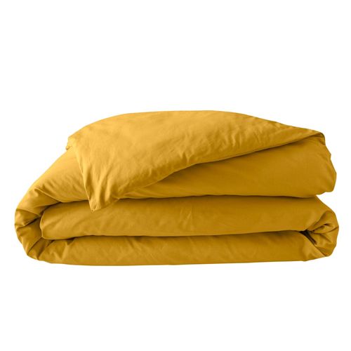 Housse De Couette Jaune En Percale De Coton - Douceur Et Élégance 260 X 240 Cm