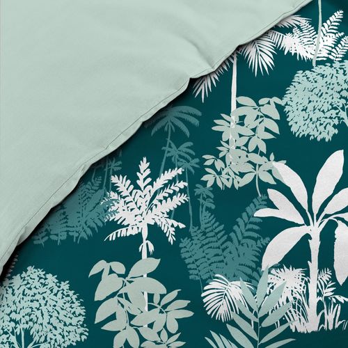 Parure De Lit Scarlett Émeraude 240 X 220 Cm + Drap-housse 140x190 Cm