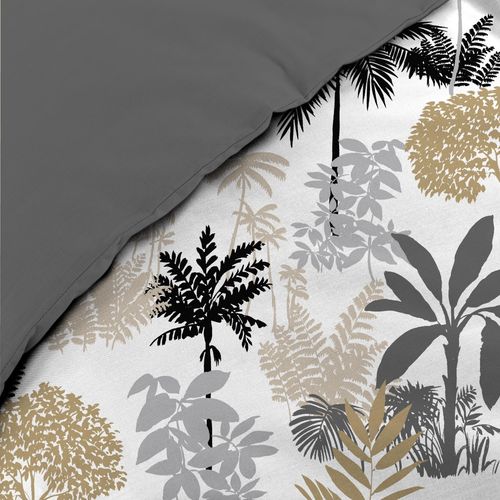 Parure De Lit Scarlett Gris 240 X 220 Cm + Drap-housse 140x190 Cm Gris