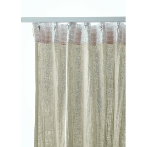 Lot De 2 Rideaux Galon Fronceur Double Gaze De Coton – Vert D'eau – 140 X 240 Cm