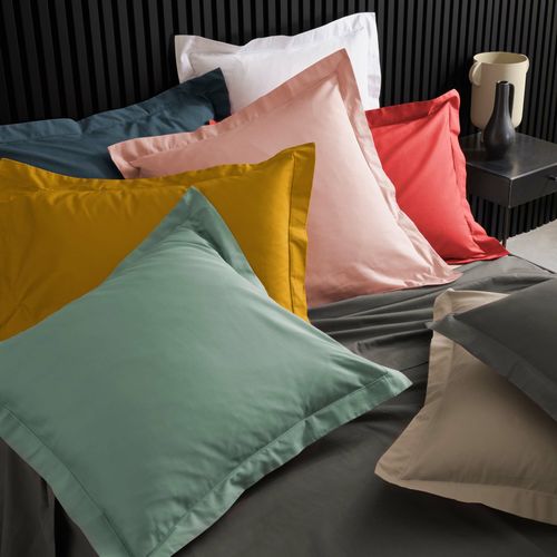 Lot De 2 Taies D'oreiller En Percale De Coton 78 Fils - 50 X 70 Cm - Curry