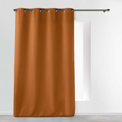 Lot De 2 Rideaux Tamisant à Oeillets 140 X 260 Cm – Polyester Uni Camel - Epure