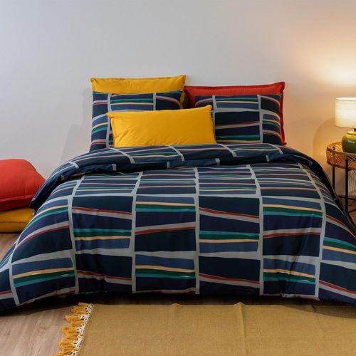 Parure De Lit - Housse De Couette Coton 57 Fils + Taie Arty Taille 240x260 Cm