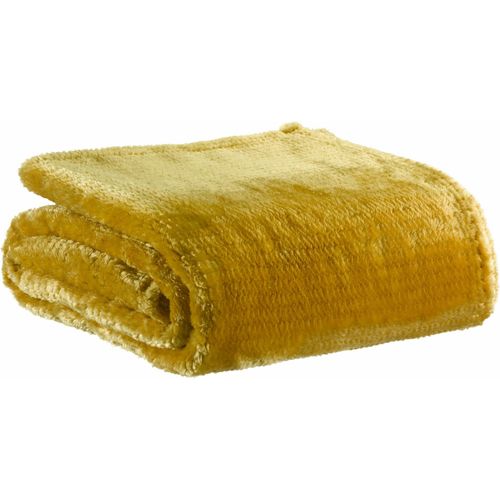 Plaid 130x160 Cm Microflanelle Jaune