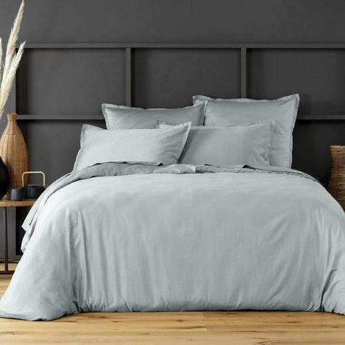 Housse De Couette 240x260 Satin De Coton Celadon