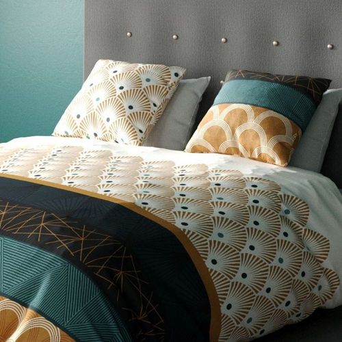 Housse De Couette 240x260 Cm + 2 Taies D'oreiller 65x65 Cm 100% Coton 57 Fils Bangui