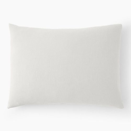 Taie D'oreiller 50x70 Cm Gaze De Coton Blanc Pur