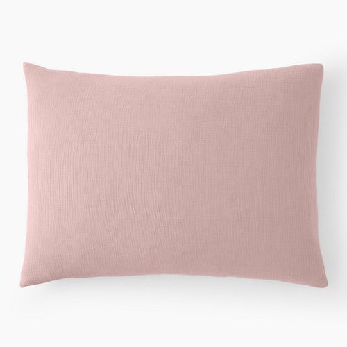 Taie D'oreiller 50x70 Cm Gaze De Coton Rose Lotus