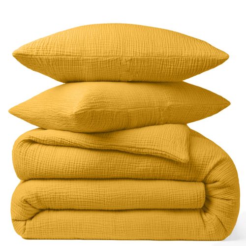 Taie D'oreiller 65x65 Cm Gaze De Coton Safran