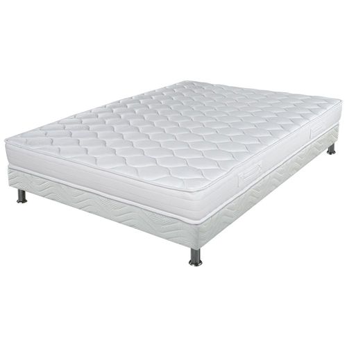 Matelas Montana + Sommier Tapissier Omega - 160x200 - Mousse - Hauteur 18 Cm