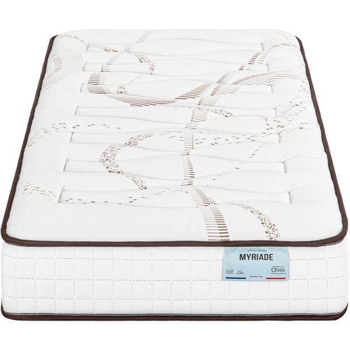 Matelas Mousse 2x80x200 cm MYRIADE - Epaisseur 21 cm - 5 Zones - Soutien Medium