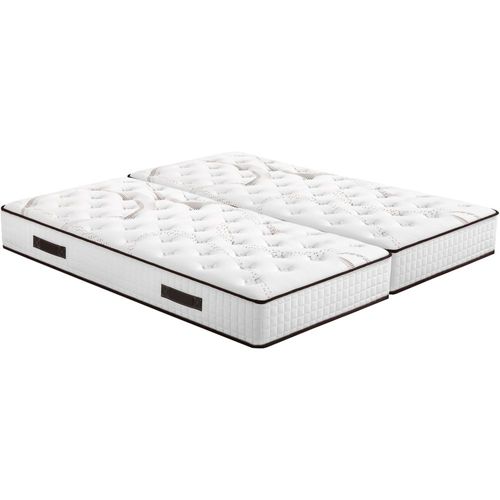 Matelas Mousse 2x80x200 cm MYRIADE - Epaisseur 21 cm - 5 Zones - Soutien Medium
