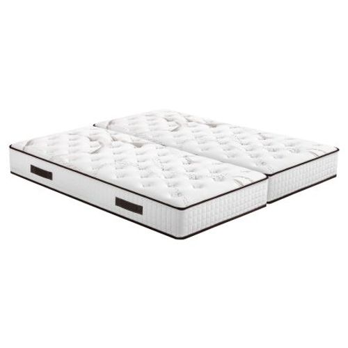 Matelas Latex 2x90x190 cm LOUXOR - Hauteur 21 Cm - 3 Zones - Soutien Ferme