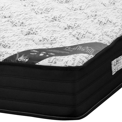 Matelas Black + Sommier Sr15 - 160x200 - Ressorts - Hauteur 26 Cm - Très Ferme
