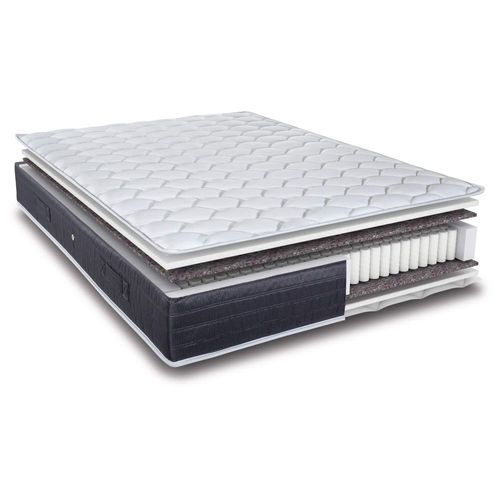 Matelas Maryland + Sommier Sr15 - 90x190 - Ressorts - Hauteur 25 Cm - Soutien Ferme