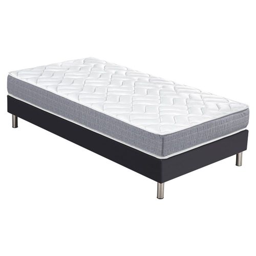 Matelas Maryland + Sommier Sr15 - 80x200 - Mousse - Hauteur 20 Cm - Soutien Ferme
