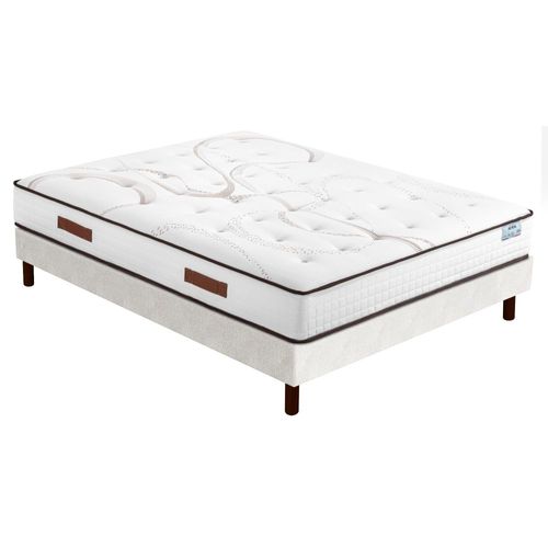 Matelas Repere + Sommier Sr15 - 160x200 - Ressorts - Hauteur 26 Cm - Soutien Ferme
