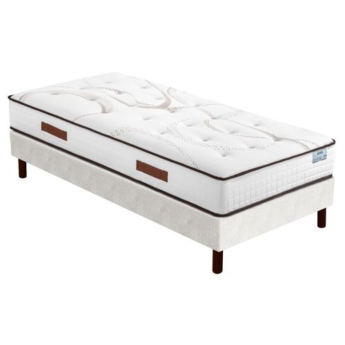 Matelas Repere + Sommier Sr15 - 90x190 - Ressorts - Hauteur 26 Cm - Soutien Ferme