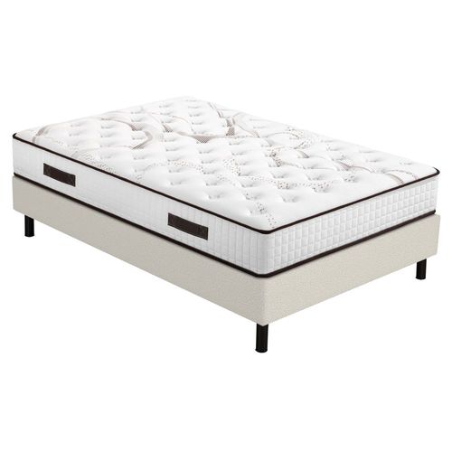 Matelas Myriade + Sommier Newkit - 140x190 - Mousse - Hauteur 23 Cm - Soutien Medium