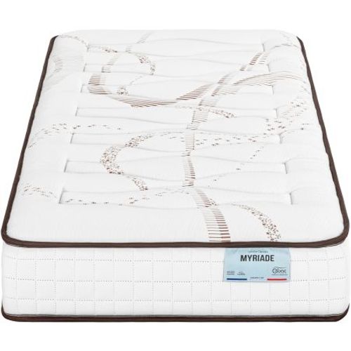 Matelas Myriade + Sommier Newkit - 90x190 - Mousse - Hauteur 23 Cm - Soutien Medium