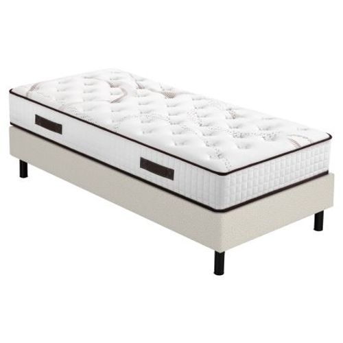 Matelas Myriade + Sommier Newkit - 90x190 - Mousse - Hauteur 23 Cm - Soutien Medium