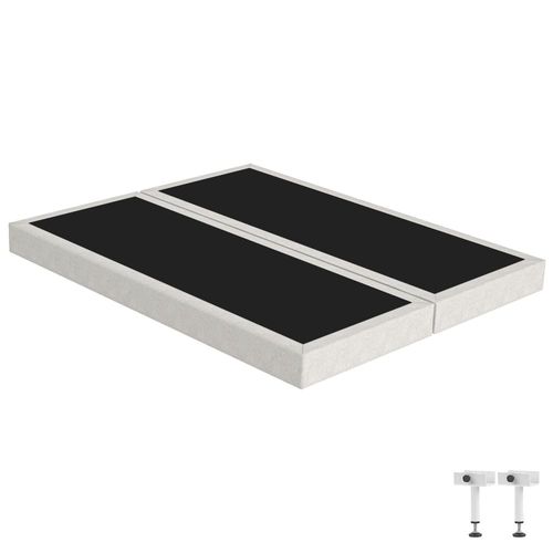 Matelas Myriade 4 + Sommier Sr15 - 2x90x200 - Mousse - Hauteur 23 Cm - Soutien Medium