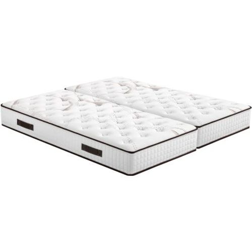 Matelas Myriade 4 + Sommier Sr15 - 2x90x190 - Mousse - Hauteur 23 Cm - Soutien Medium