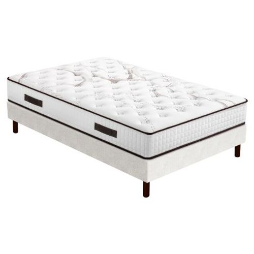 Matelas Myriade 4 + Sommier Sr15 - 180x200 - Mousse - Hauteur 23 Cm - Soutien Medium