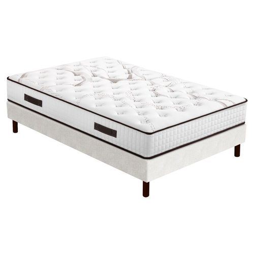 Matelas Myriade 4 + Sommier Sr15 - 160x200 - Mousse - Hauteur 23 Cm - Soutien Medium
