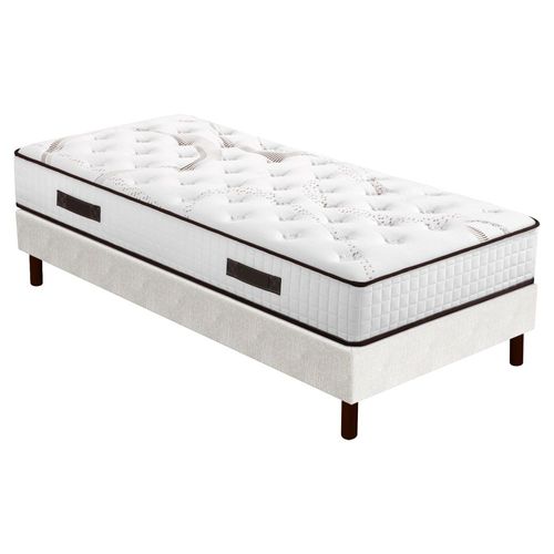 Matelas Myriade 4 + Sommier Sr15 - 80x200 - Mousse - Hauteur 23 Cm - Soutien Medium