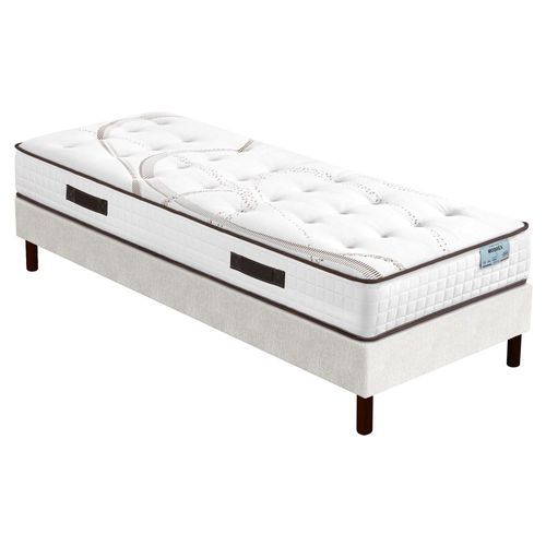 Matelas Mousse Moorea + Sommier Sr15 - 80x200 - Hauteur 25 Cm - Soutien Ferme