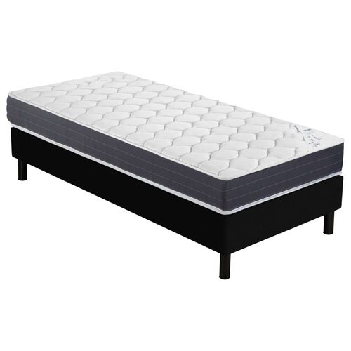 Matelas Ramage + Sommier Newkit - 90x190 - Ressorts - Hauteur 25 Cm - Soutien Ferme