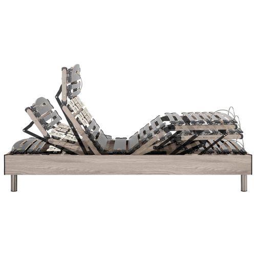 Ensemble Relaxation S73+matelas Latex Louxor - 3 Zones - 2x80x200 - Chêne Clair