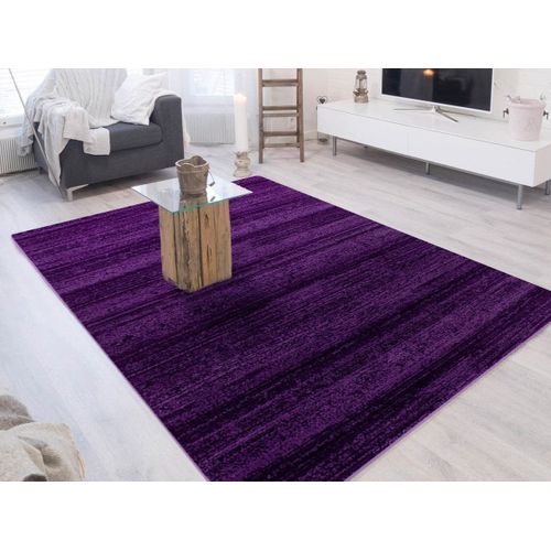Julia - Tapis Uni à Dégradé - Lila 080 X 300 Cm