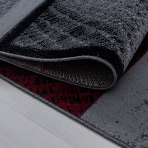 Carreaux - Tapis à Motifs Carreaux En Damier - Rouge Et Gris 200 X 290 Cm