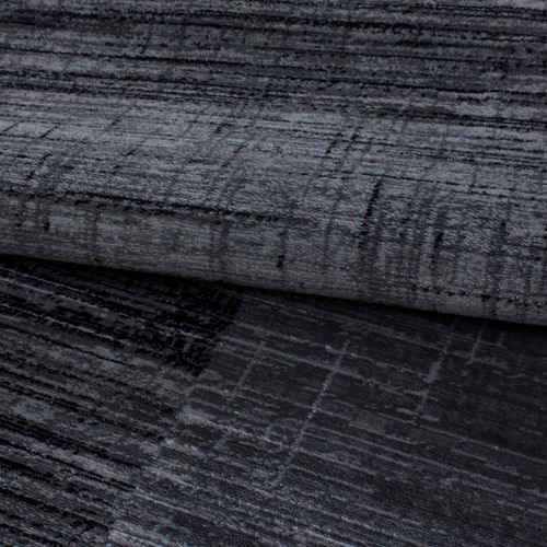 Geo - Tapis Géométrique à Carreaux - Anthracite Et Gris 200 X 290 Cm
